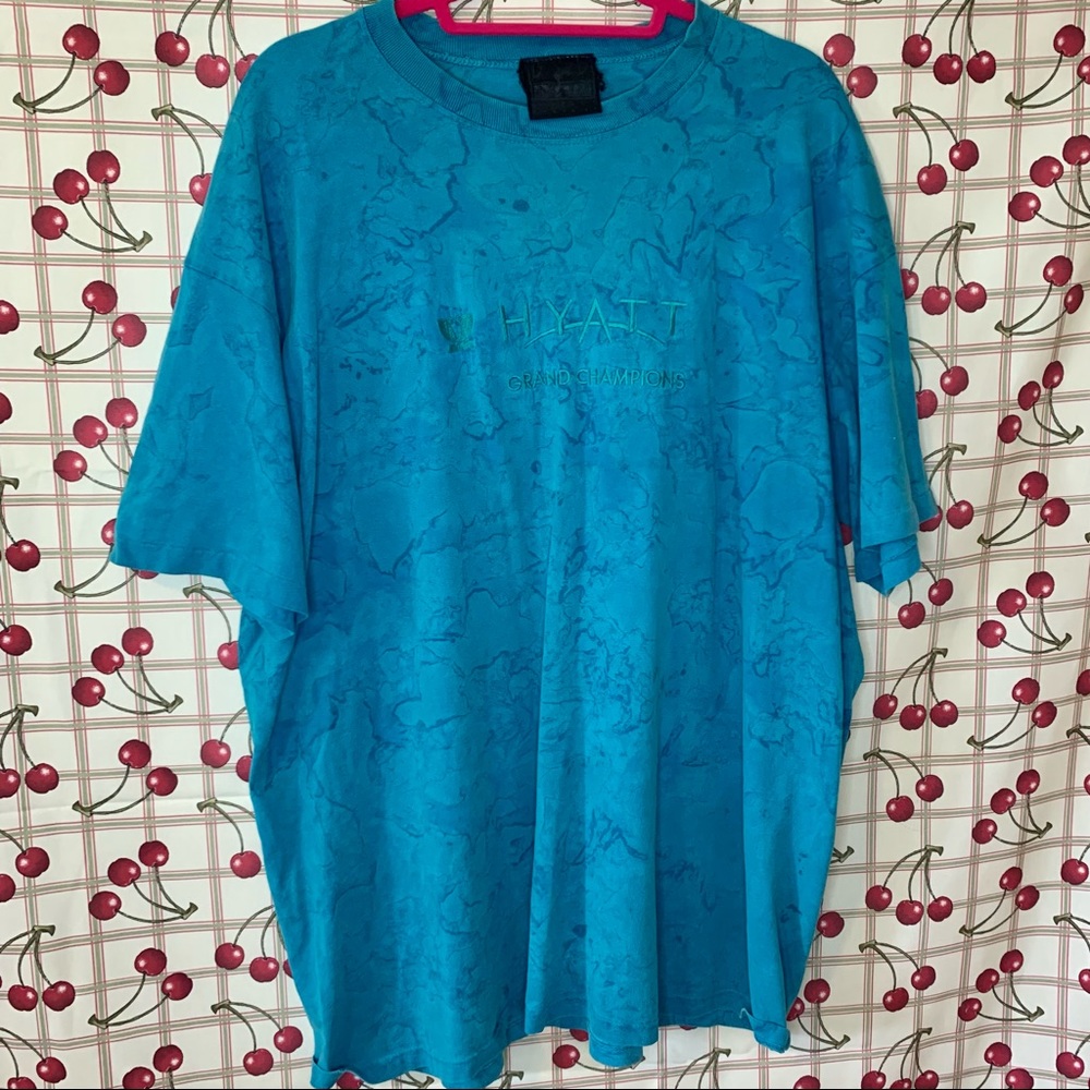 LAST CHANCE Vintage Hyatt Grand Champions Embroidered Tie Dye T-Shirt